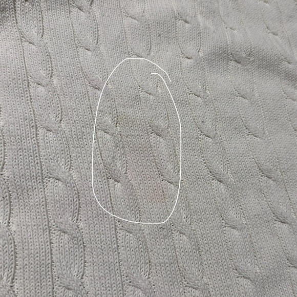 Vintage Tommy Hilfiger Off-White Cable Knit V-Neck Sweater Women’s Size Large - Picture 14 of 14